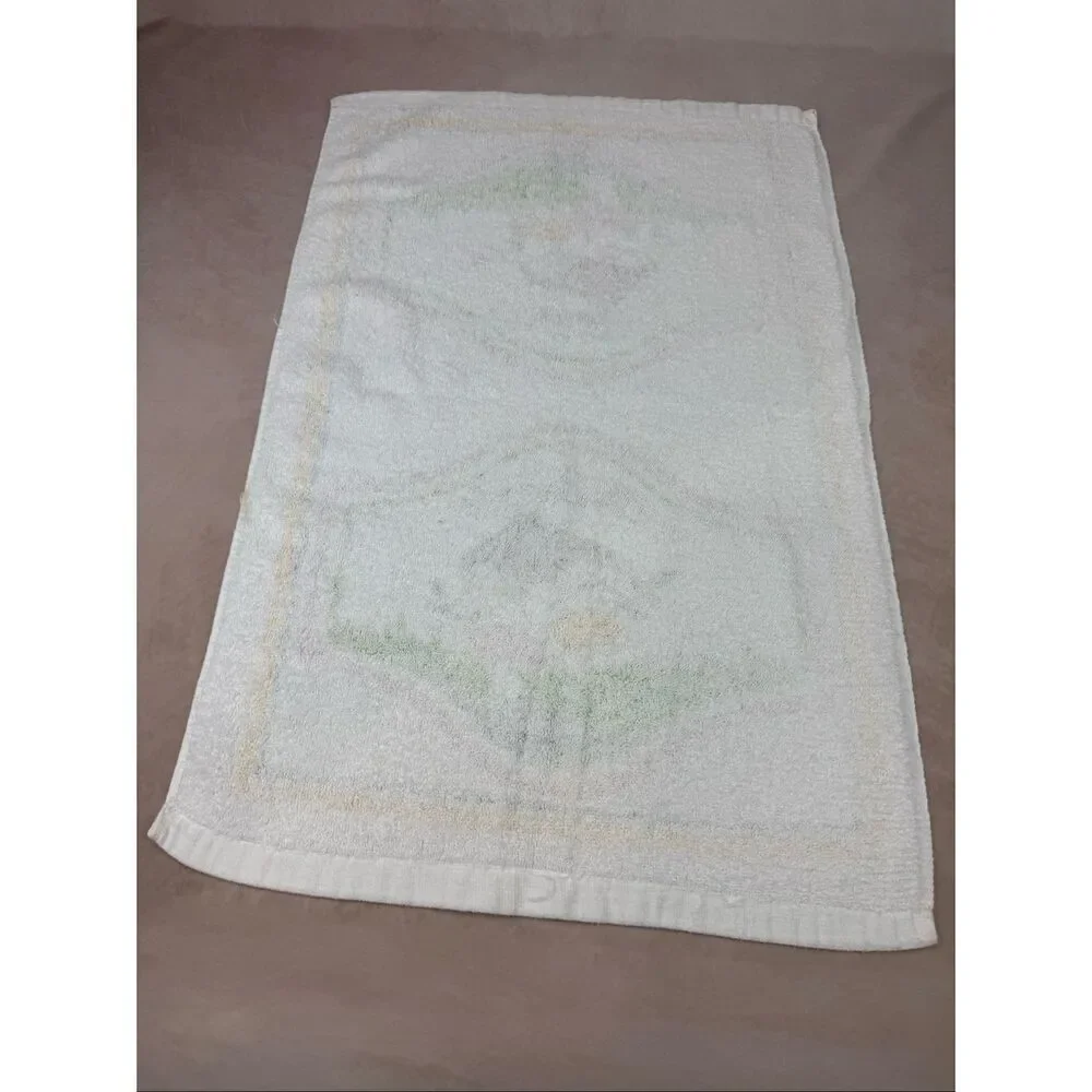 Vintage Mushroom Hand Towel 1970s Mod MCM